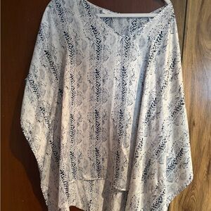 Elegant Snake Print Tunic Top